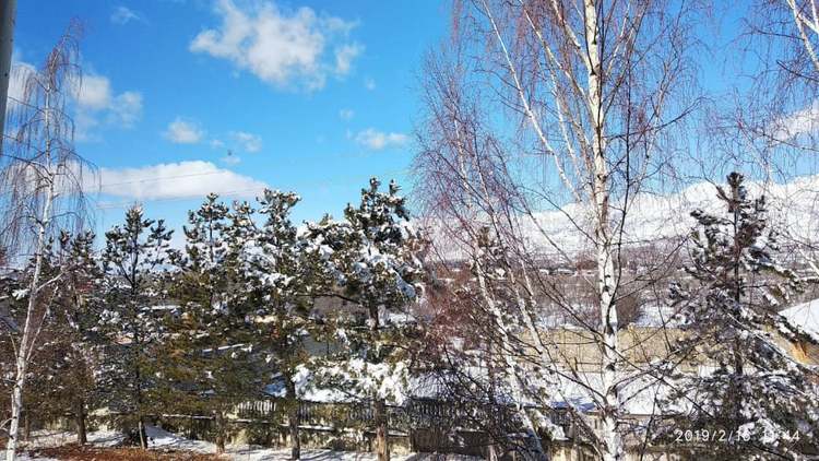 Сони Айдарбаевой. Заснеженное село Бостери