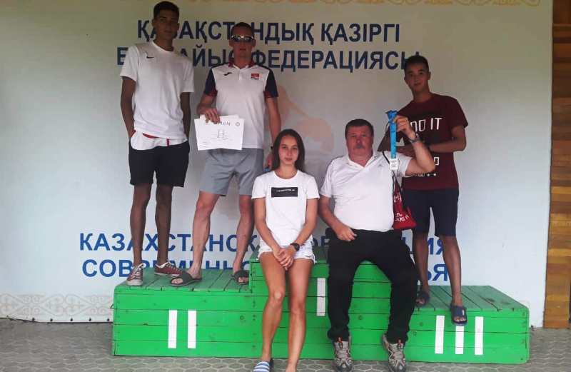 Команда из Кыргызстана на открытом чемпионате Казахстана по пятиборью