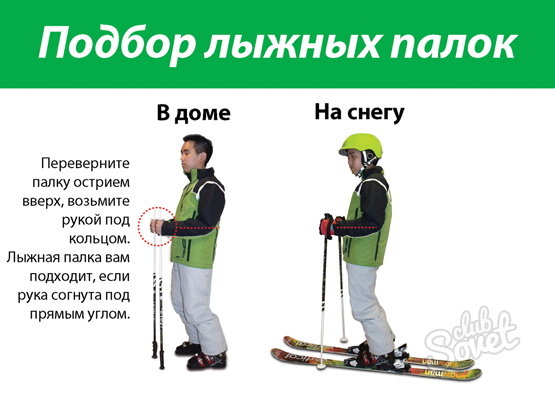 Правила подбора лыжных палок