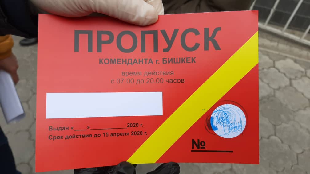 Пропуск, за которым стоит очередь в комендатуру