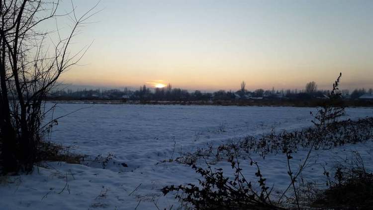 Закат в пригороде Бишкека