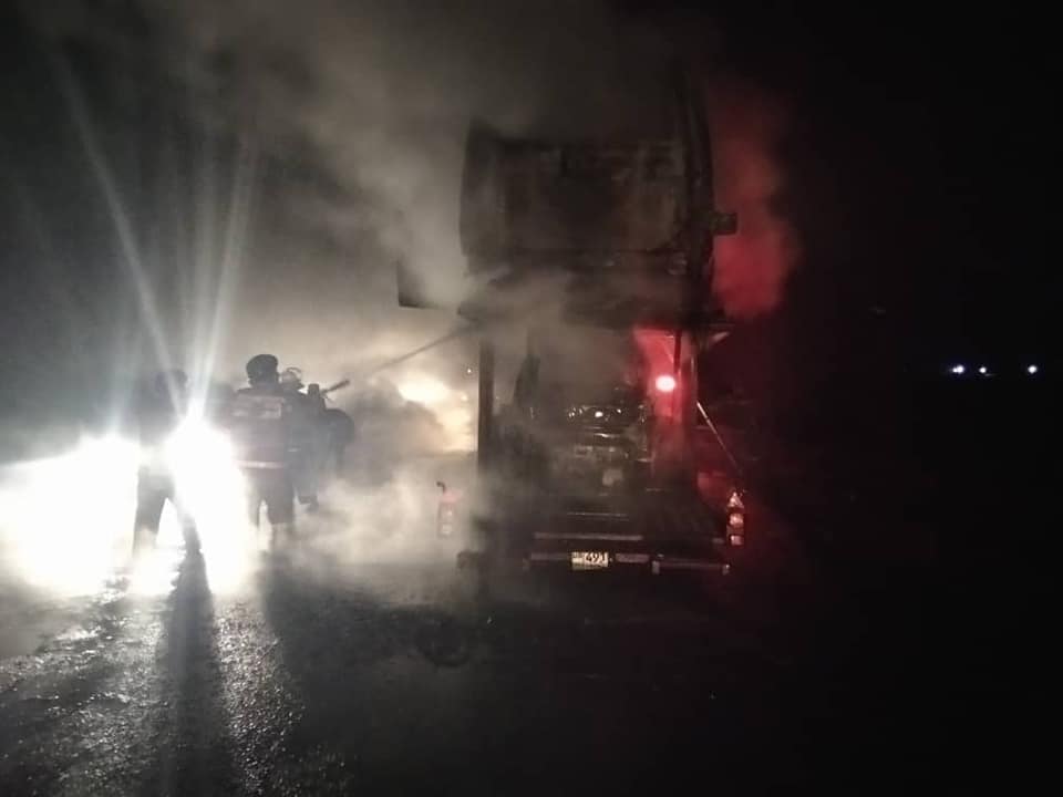 В селе Кун-Туу Сокулукского района сгорел грузовой трал