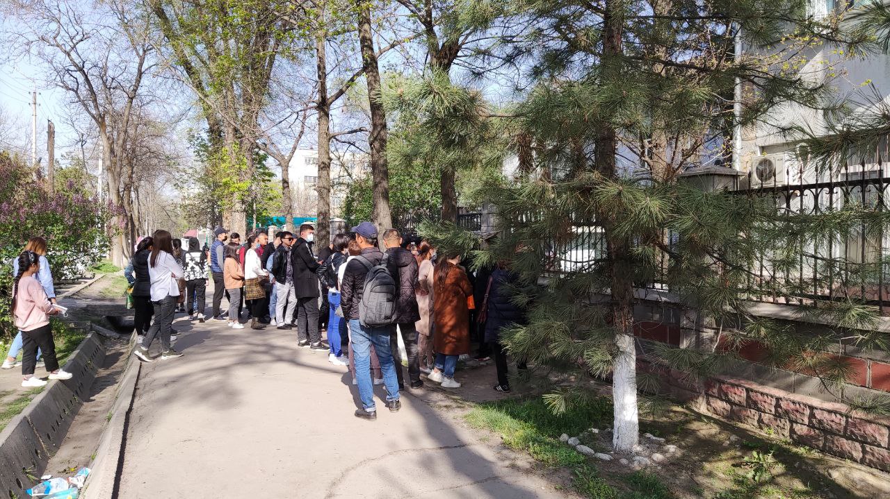 Возле департамента профилактики заболеваний и экспертизы скапливаются огромные очереди