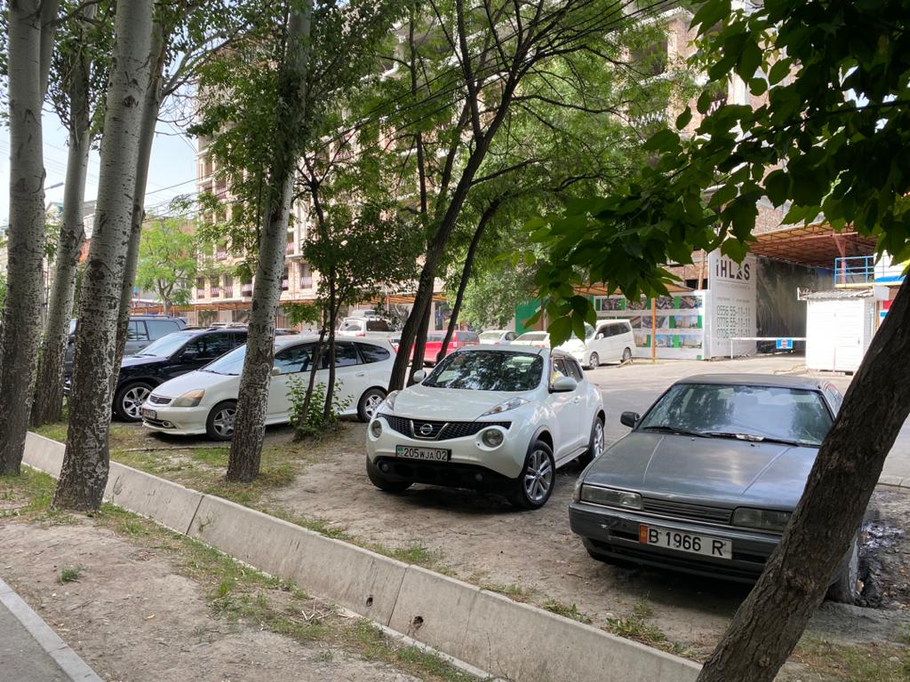 Несанкционированная парковка на улице Шопокова