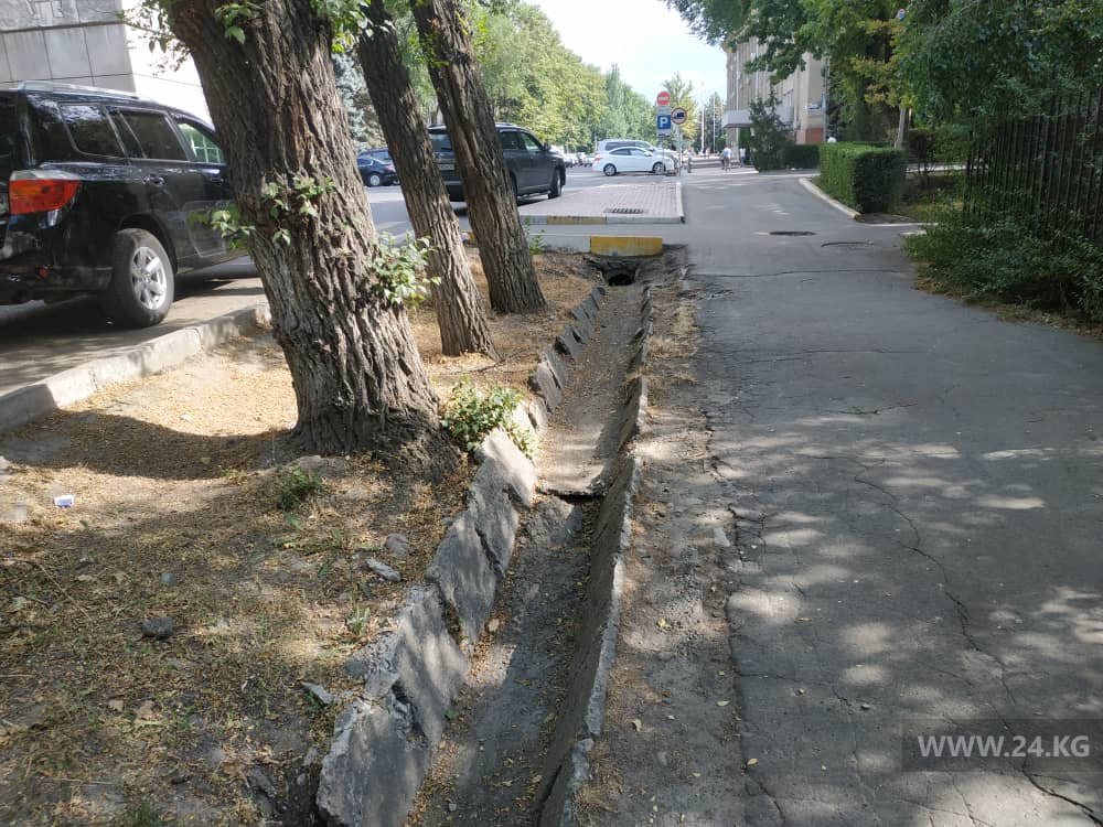 Арык в районе кабмина