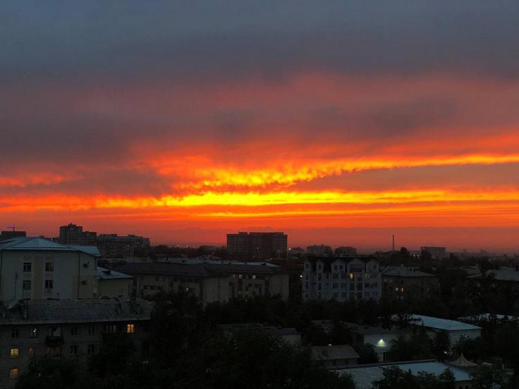 Закат в Бишкеке