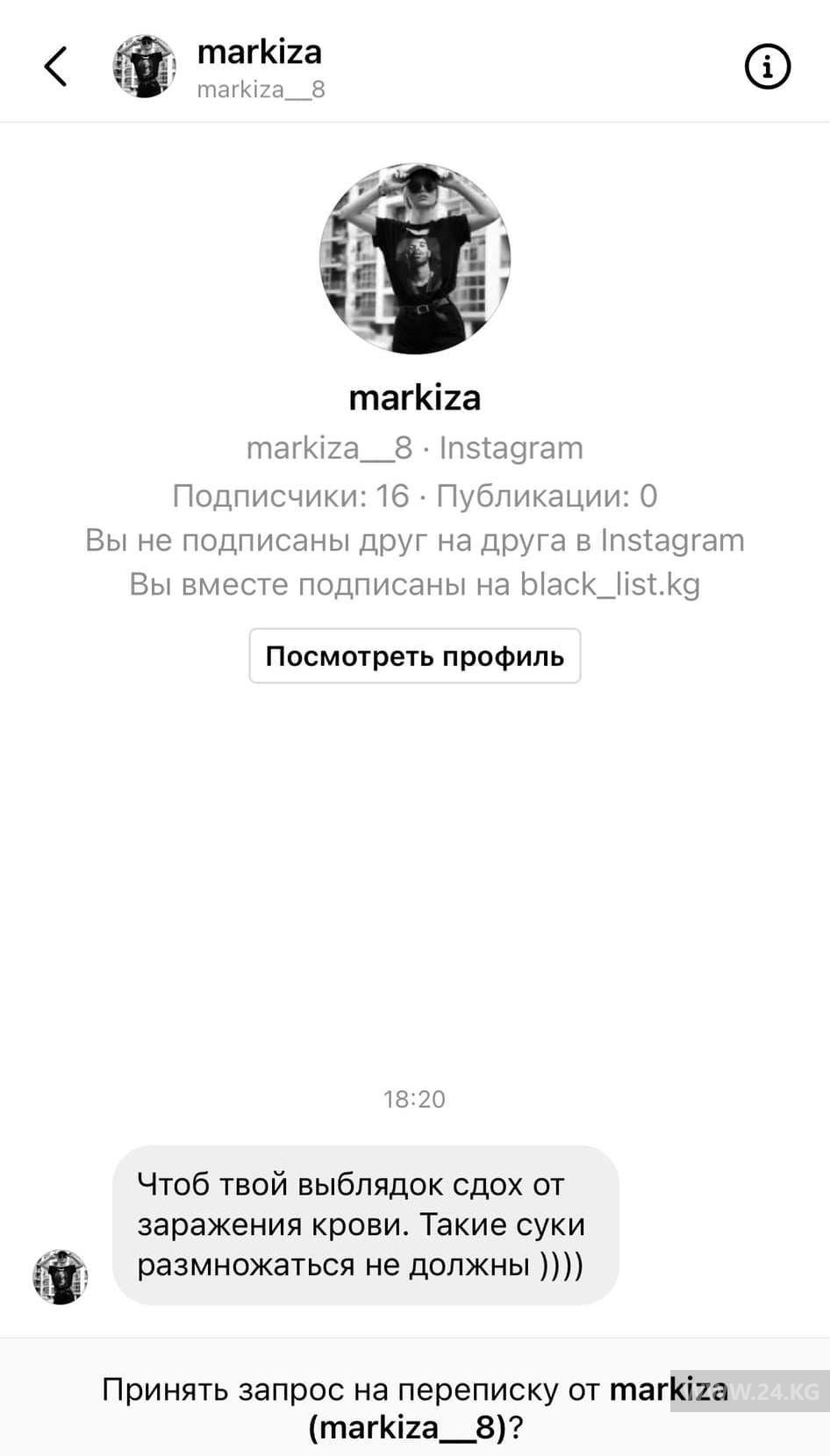 Поступившие Дарье Казаковой угрозы