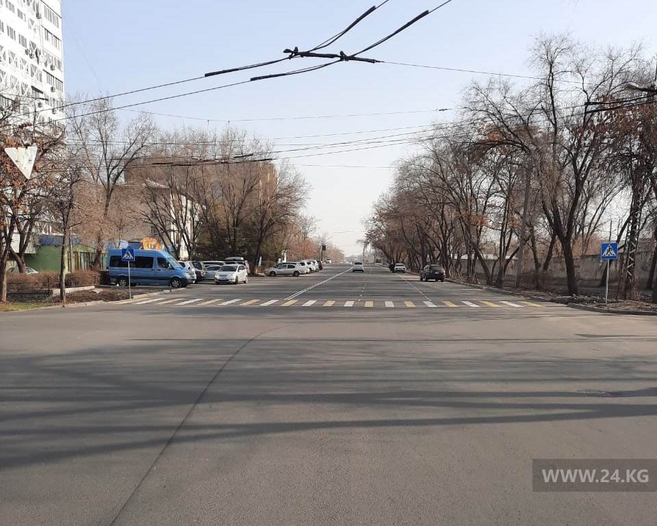 Дорожная разметка в Бишкеке