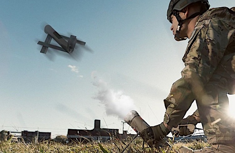 Запуск дрона Switchblade 300