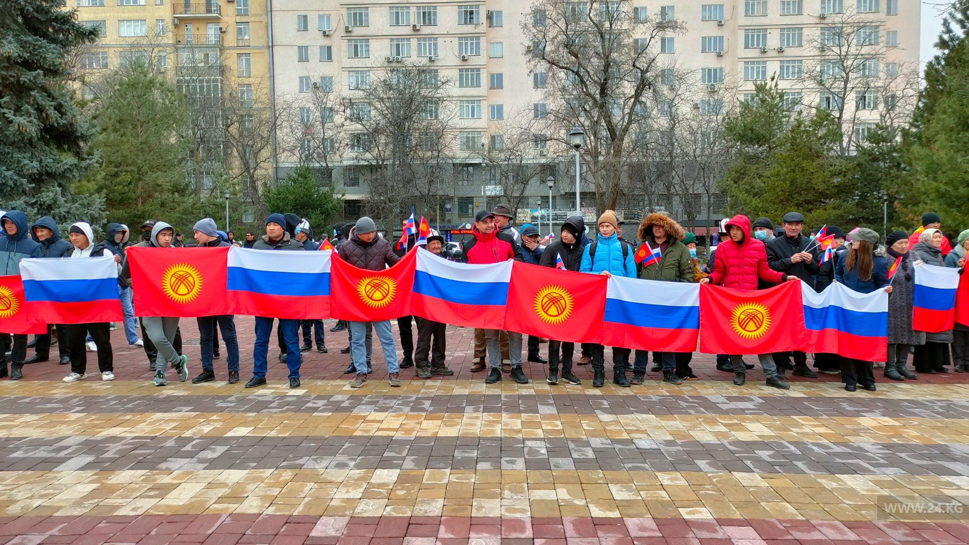 Участники митинга