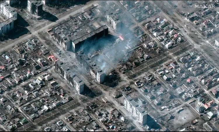 Спутниковый снимок города Мариуполя