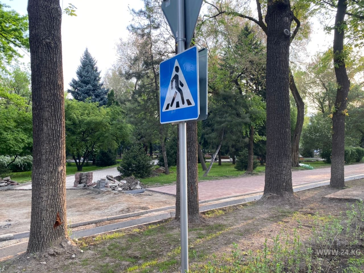 Ремонт дорог в центре Бишкека