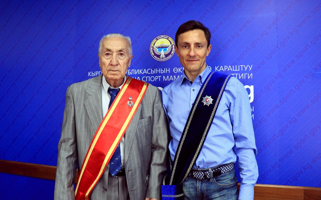 Евгений Ваккер и его тренер Эркен Акрамов