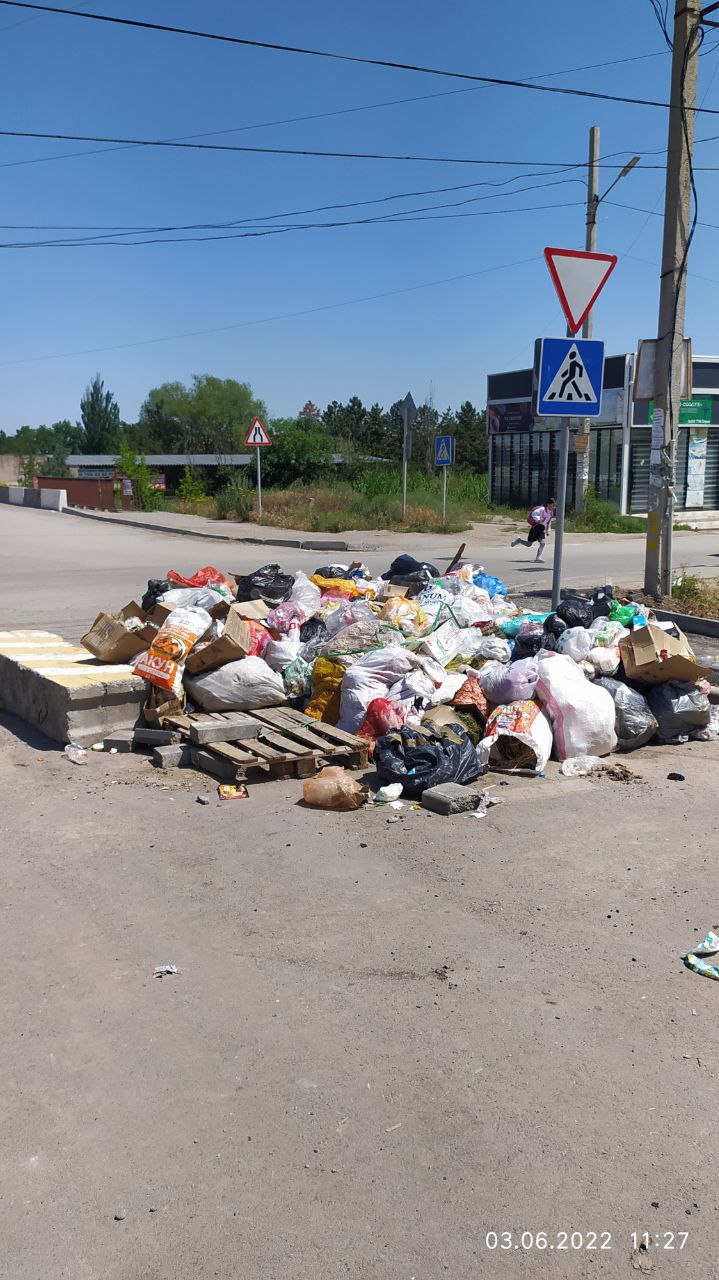 В Бишкеке в жилмассиве «Алтын-Ордо» две недели не вывозят мусор.