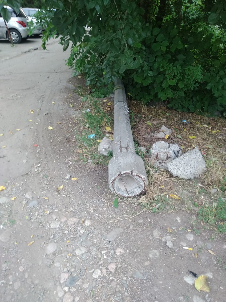 Упавшая опора