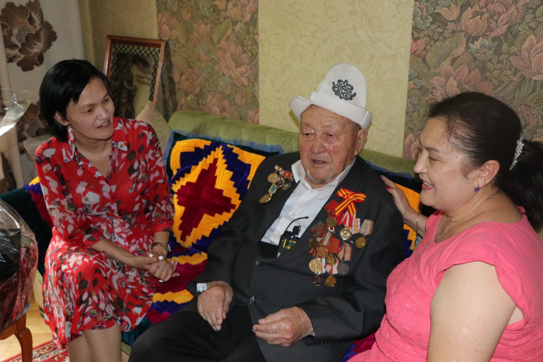 Ветеран ВОВ Касымалы Осмонов отмечается 100-летие