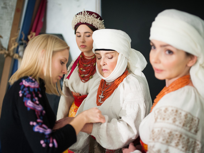 Актриса Ада Роговцева с дочерью и внучкой