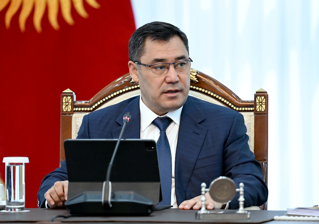 Садыр Жапаров на заседании кабинета министров