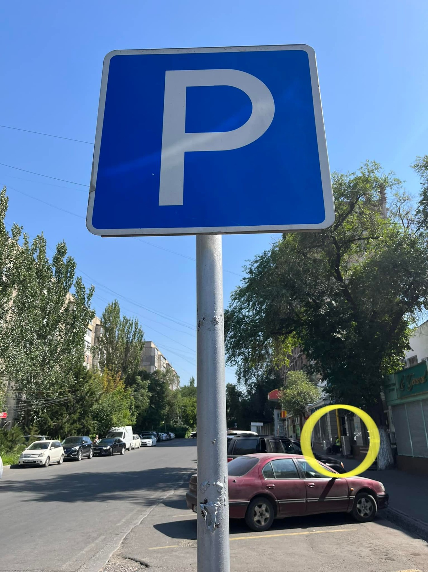 Парковка на улице Шопокова