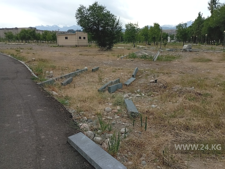 В некоторых местах аллеи лишь обозначены бордюрами