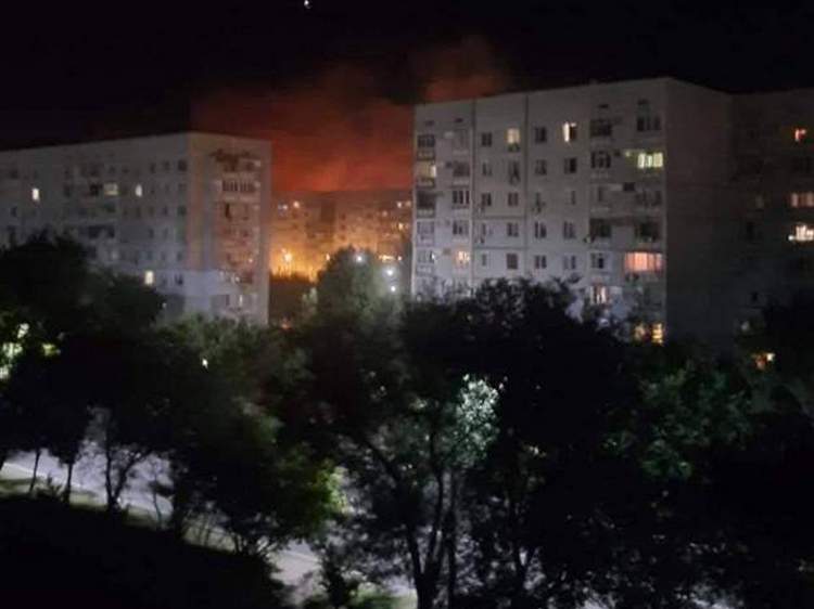 Пожар в жилой застройке Энергодара