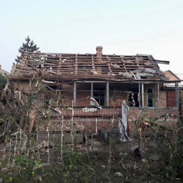 Последствия обстрела Днепропетровской области