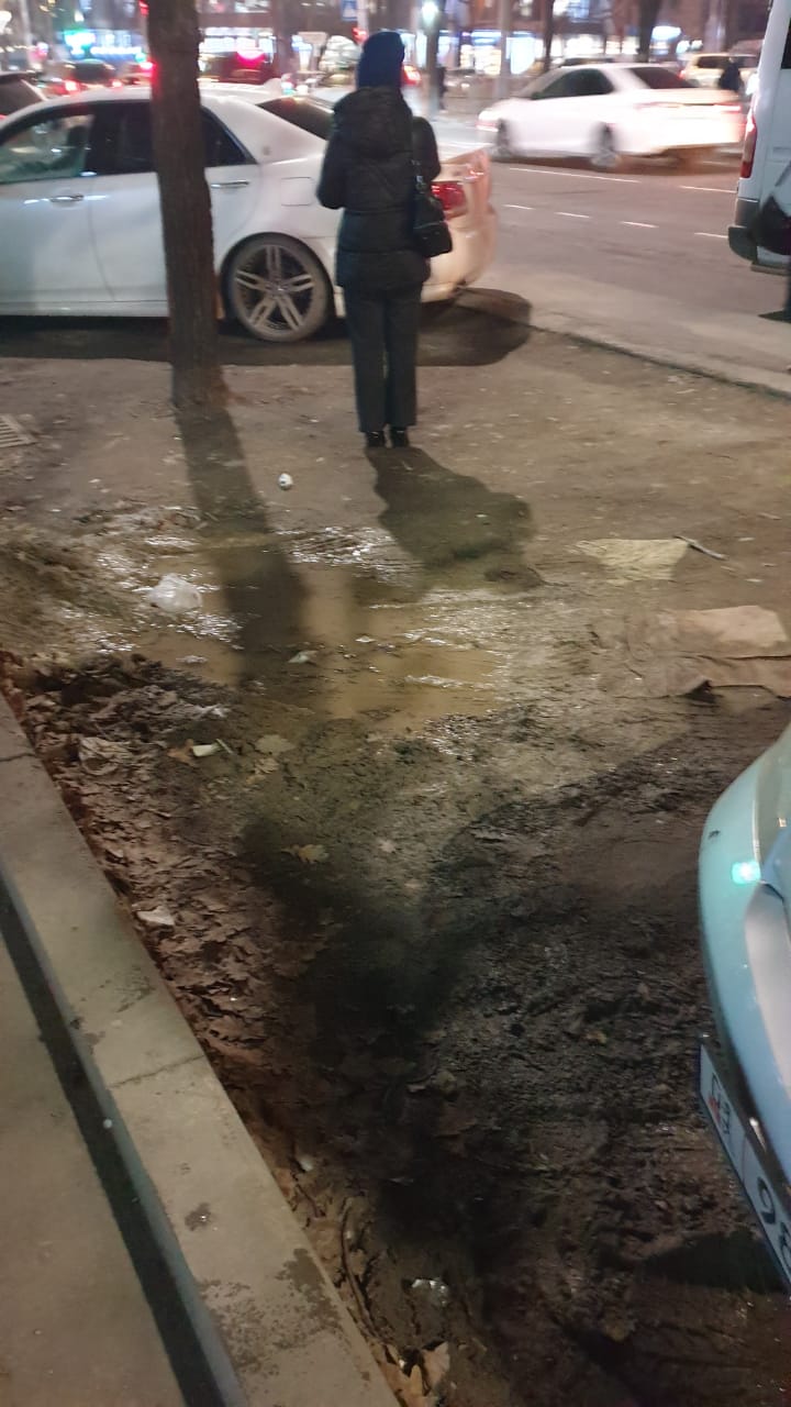 На улице Киевской просят отремонтировать парковку