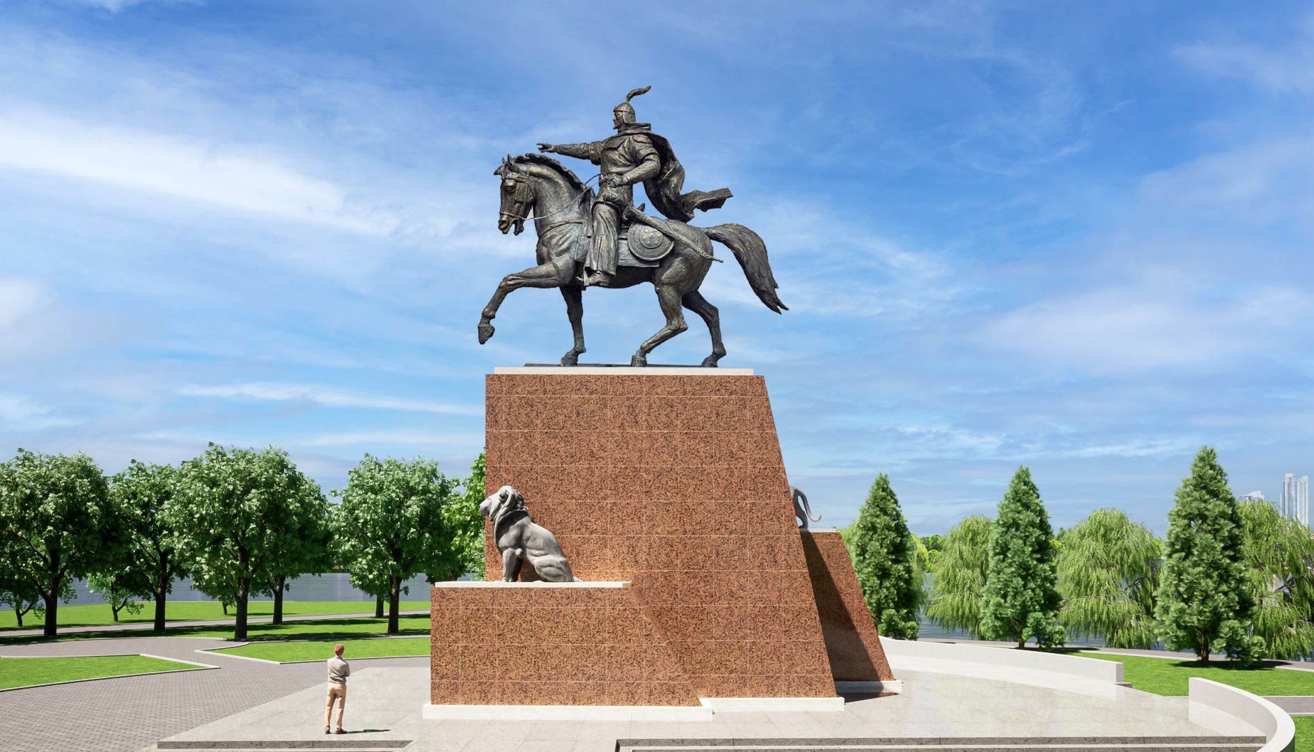 Памятник Манасу в Астане