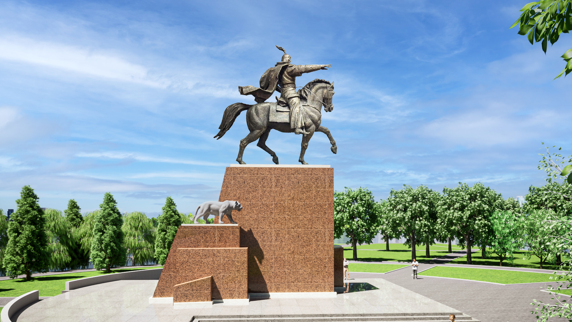 Эскиз монумента в Астане