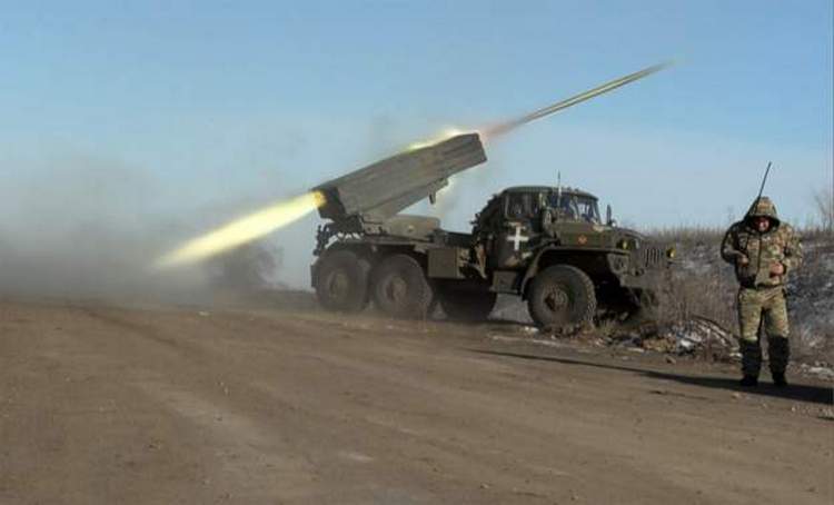 Украинские военные около Соледара