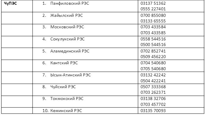 Чуйское предприятие электрических сетей