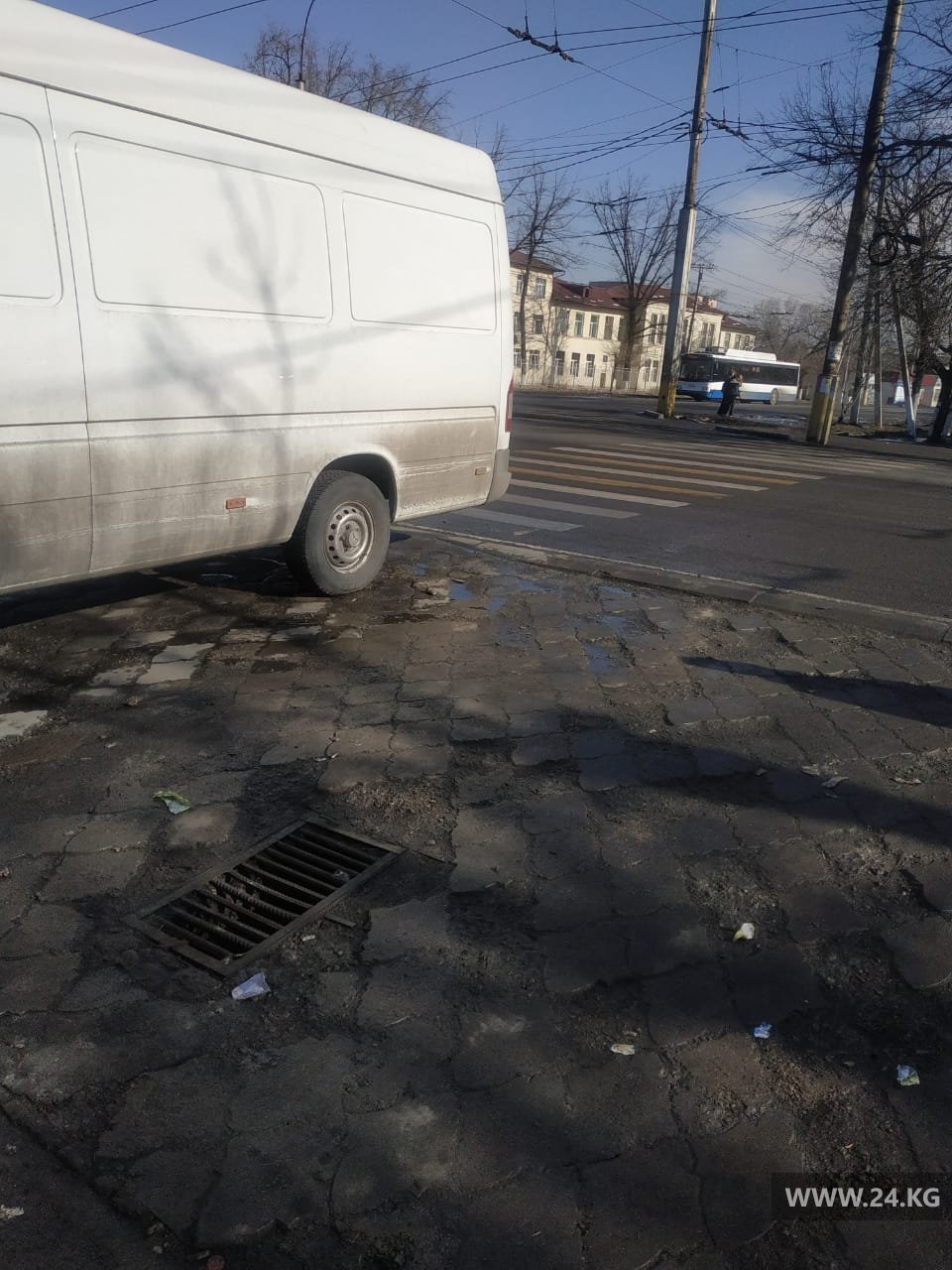 Машина на разметке пешеходного перехода