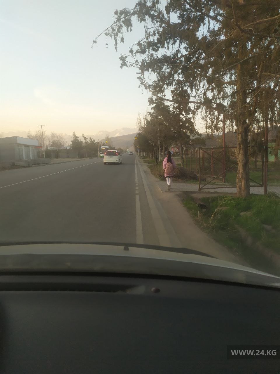 На улице Садырбаева нет тротуара