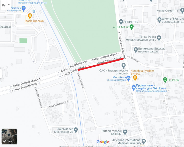 Почти на две недели закроют одну полосу улицы Токомбаева
