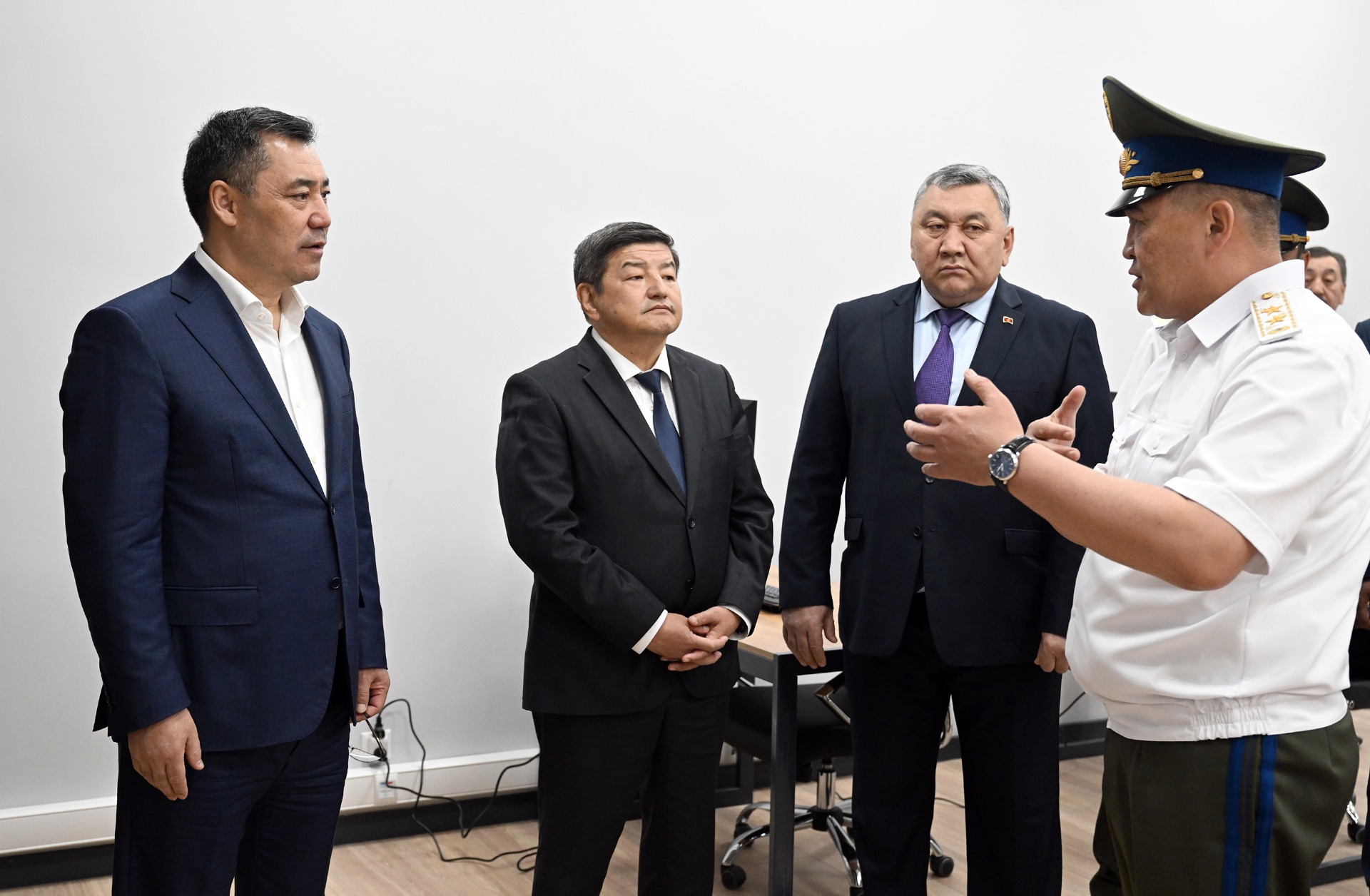 Садыр Жапаров на открытии нового здания ГКНБ