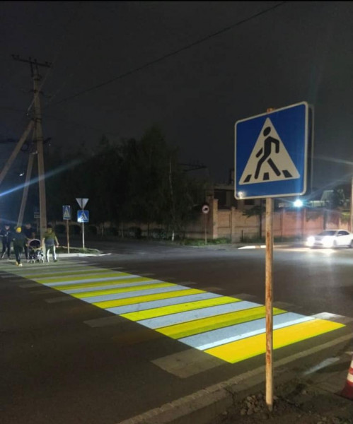 В Бишкеке появились проекционные зебры