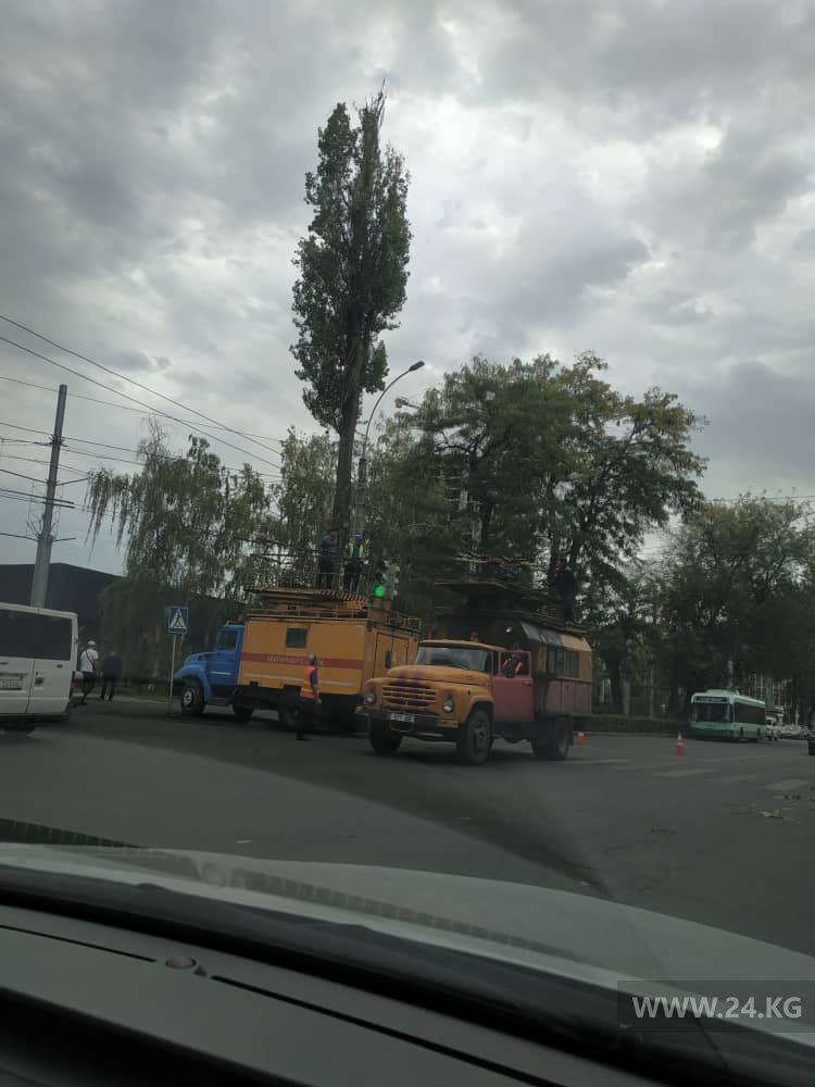 Авария на троллейбусной линии