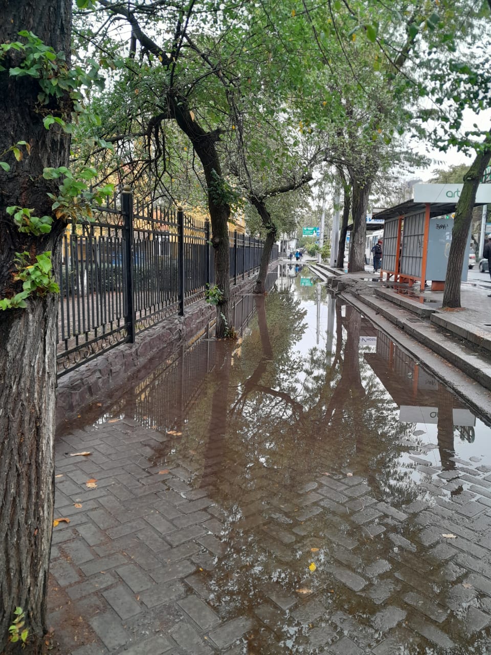 Лужа на улице Московской
