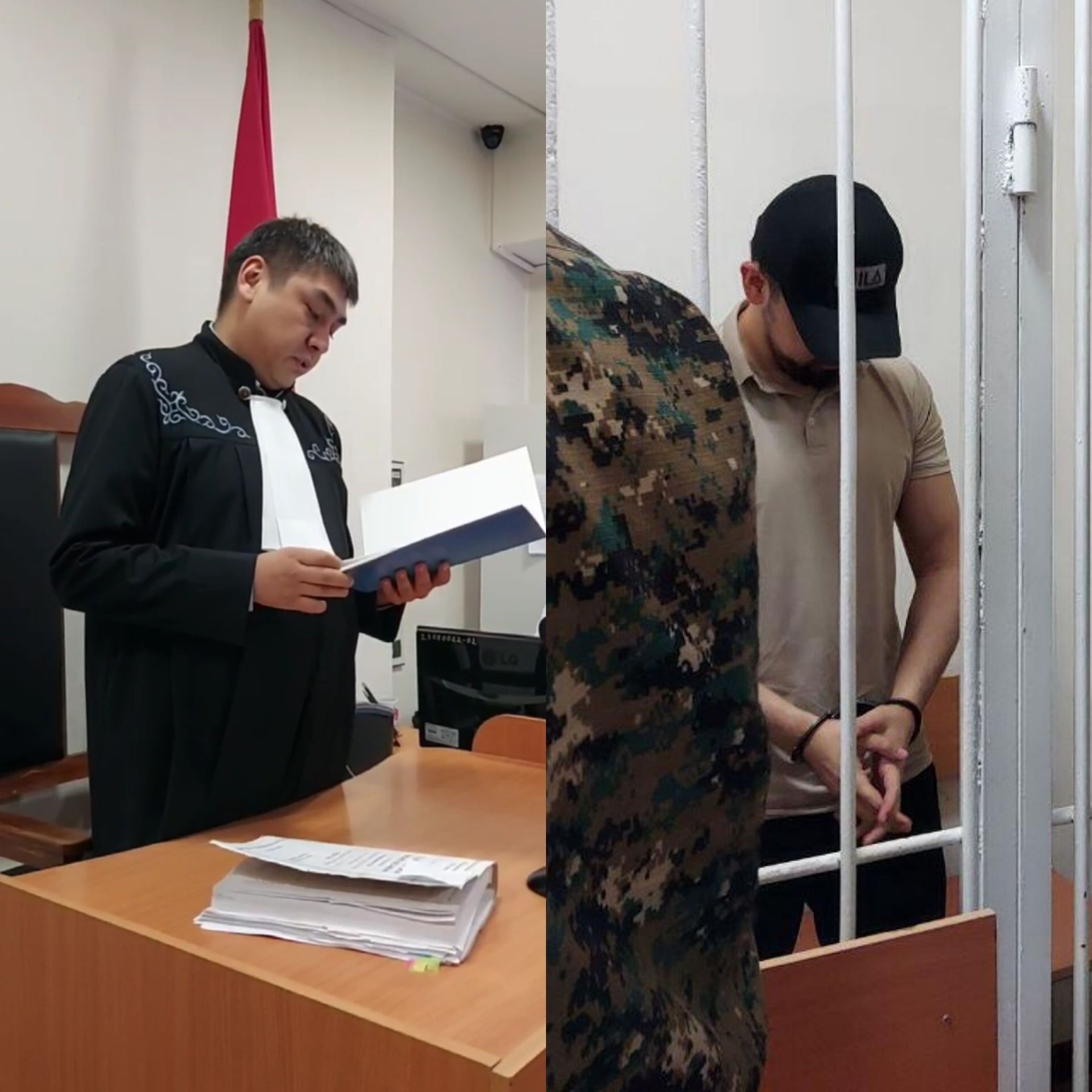 Судья Надырбек Токтосунов и обвиняемый Чынтемир Аширалиев