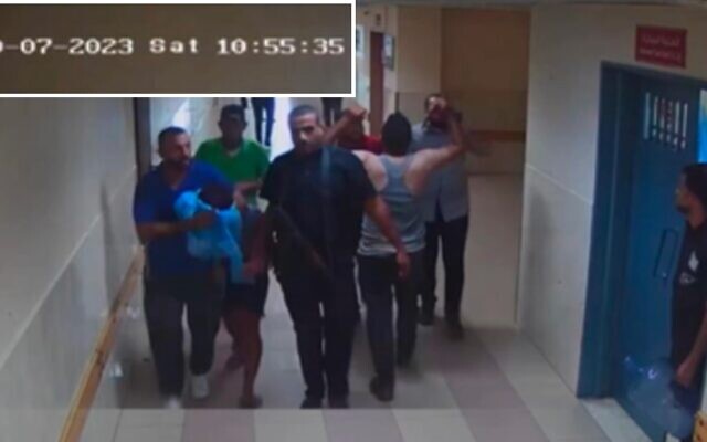 Кадры с видеокамер в больнице, где предположительно держали заложников
