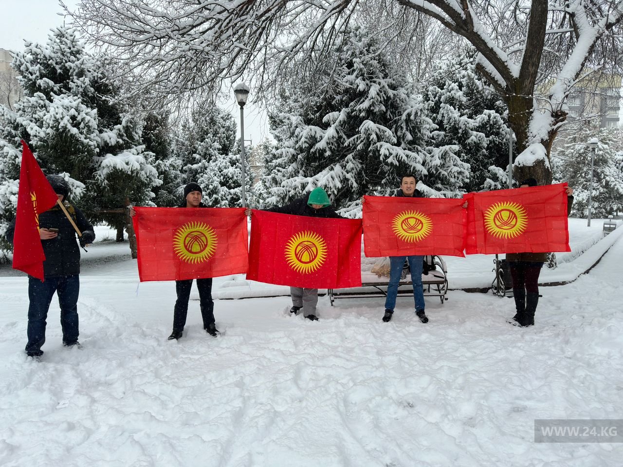 Акция против изменения государственного флага