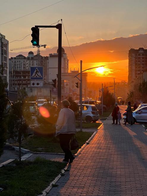Закат в Оше