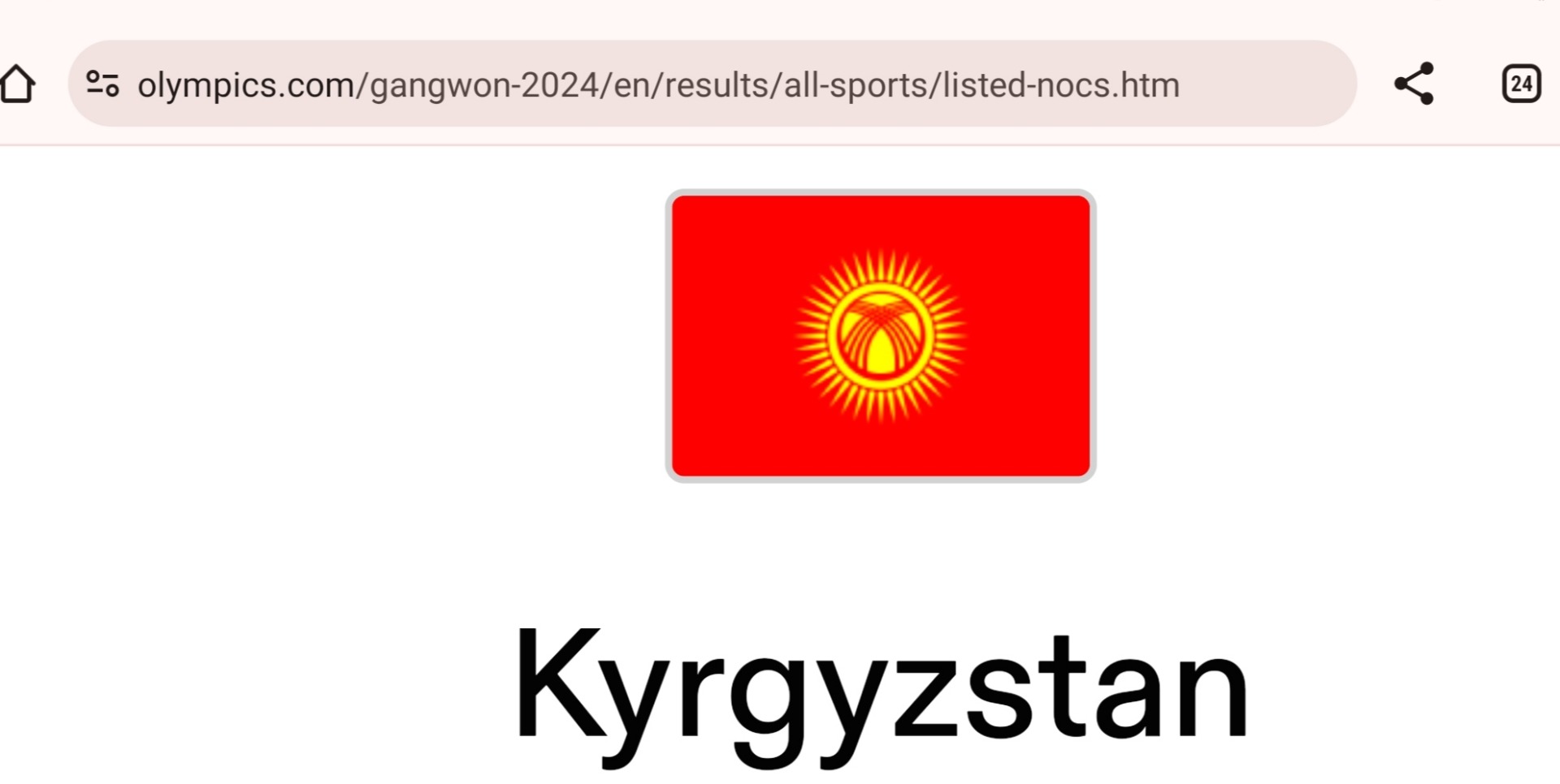 Знак с новым флагом Кыргызстана