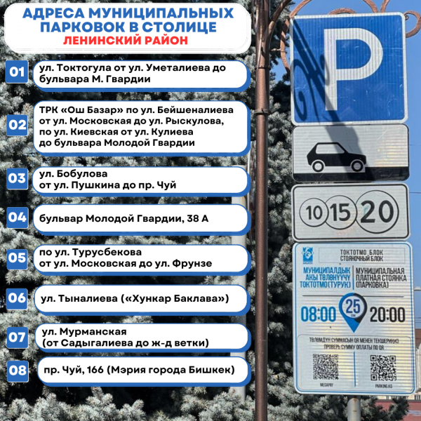 Список муниципальных парковок