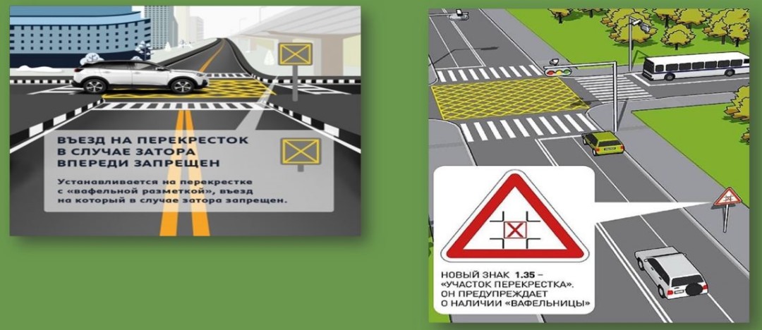 Пример нанесения вафельной разметки