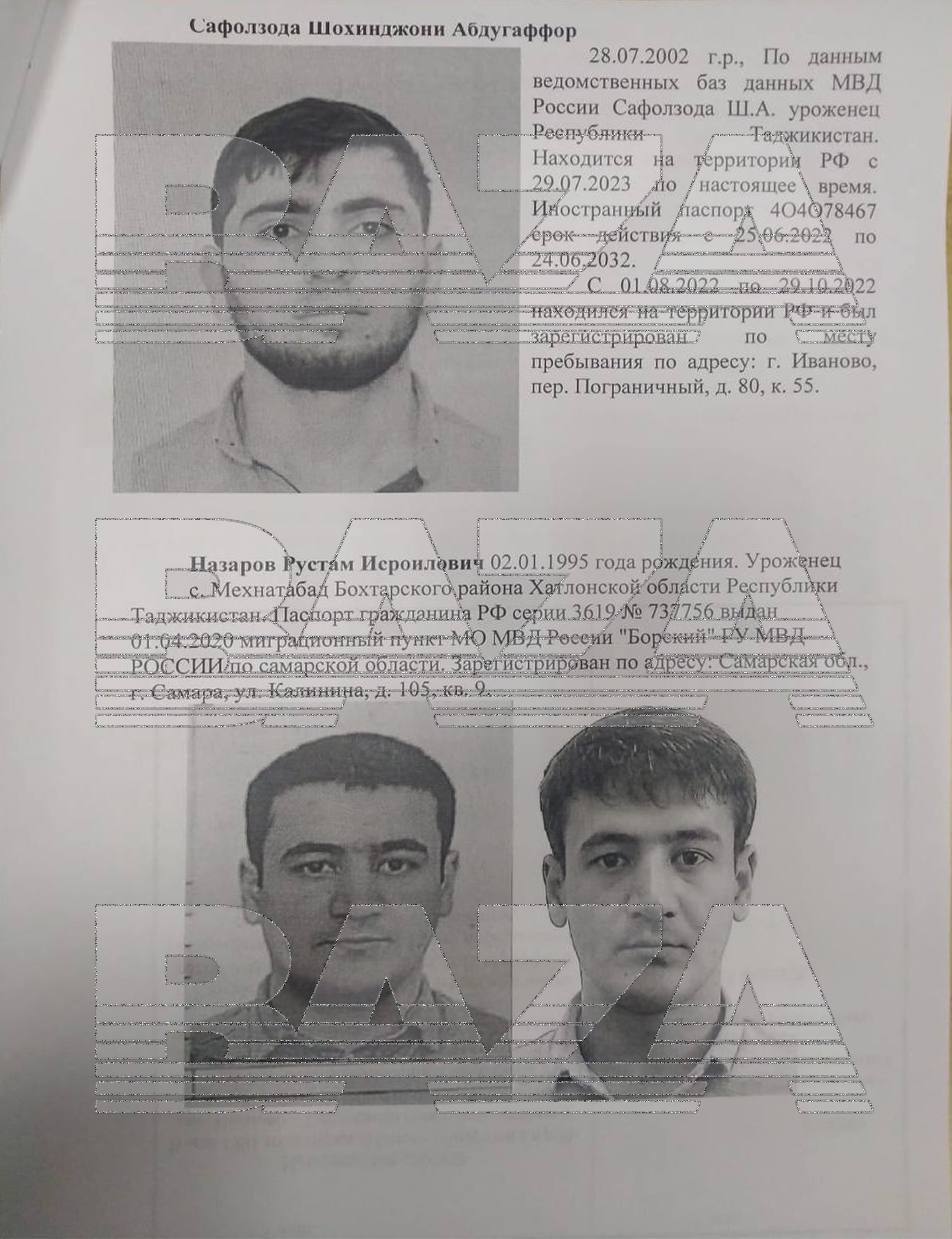 Ориентировки на подозреваемых граждан Таджикистана разосланы во все отделы полиции