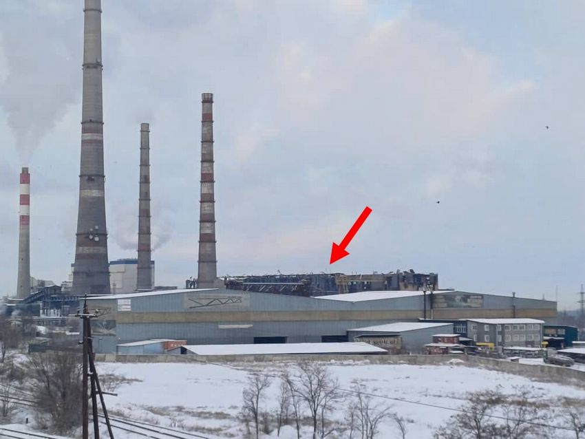 Пострадавший от взрыва цех ТЭЦ Бишкека
