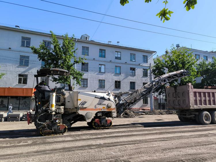 Ремонт улицы Ахунбаева