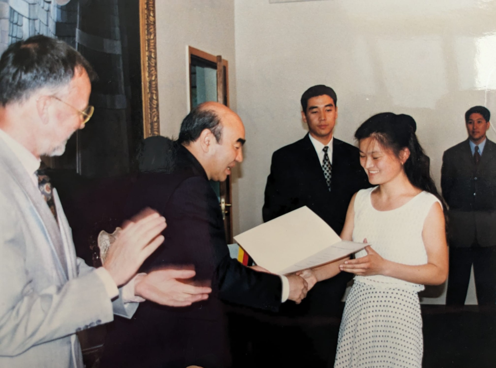 Встреча президента КР Аскара Акаева со стипендиатами DAAD, 2000 год
