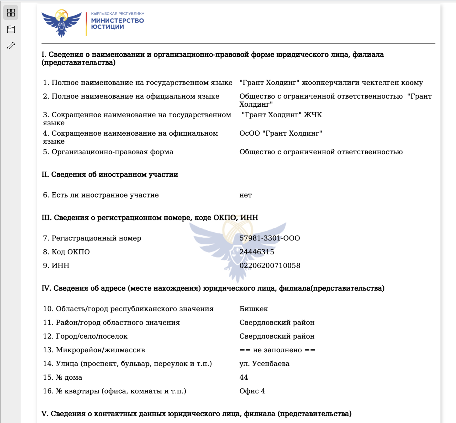 компания Грант Холдинг